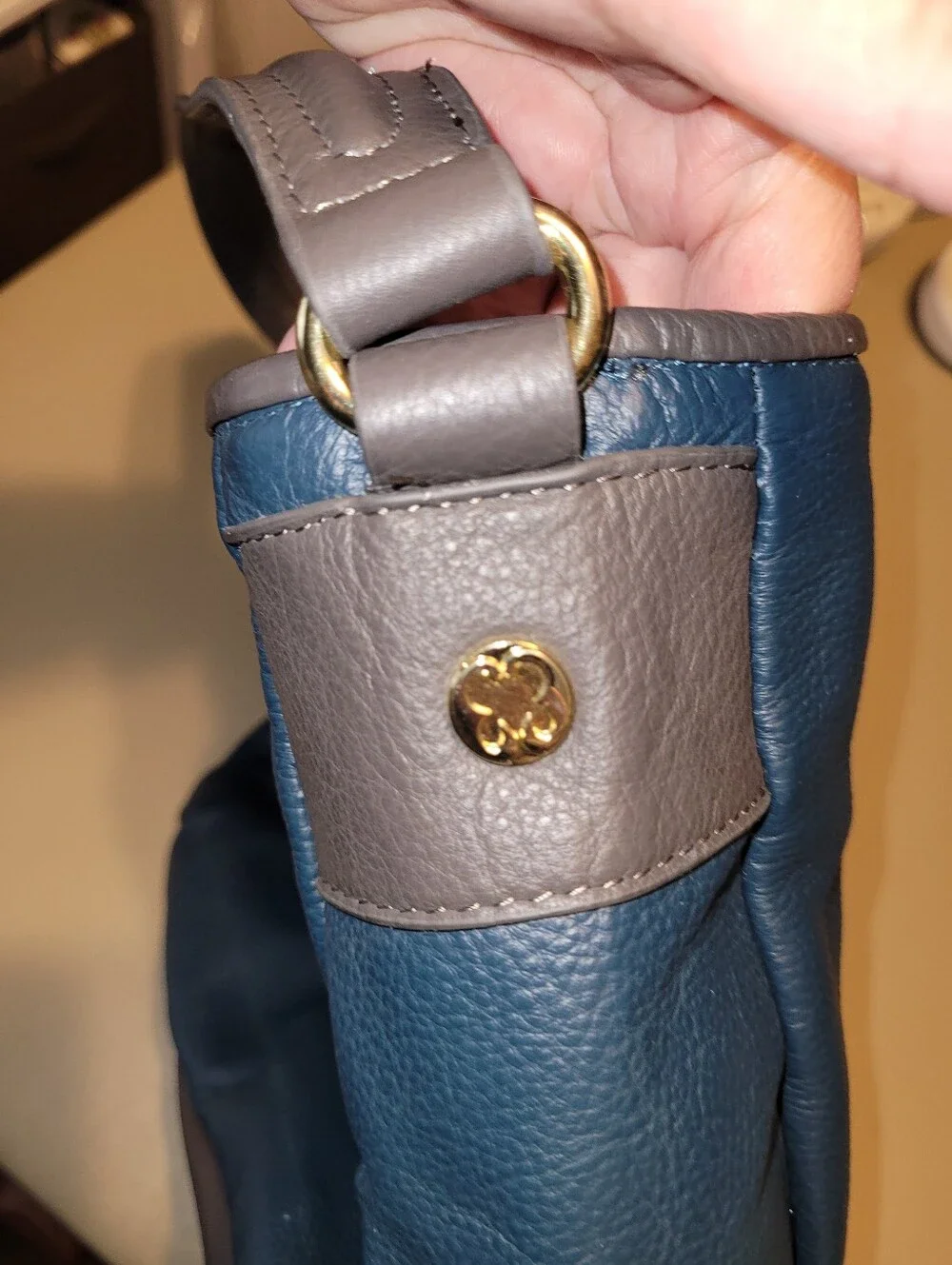 Emma Fox - Blue and Gray Women's Shoulder Bag.